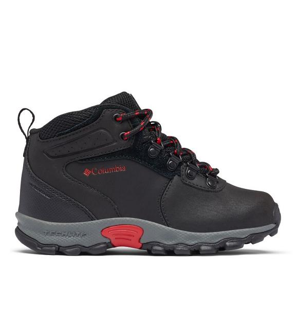 Columbia Newton Ridge Hiking Shoes Black Red For Boys NZ54083 New Zealand